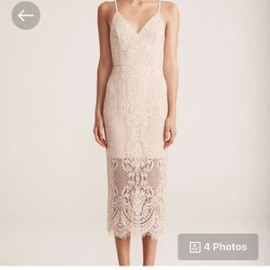 Shona Joy Lace Cocktail Midi Dress
